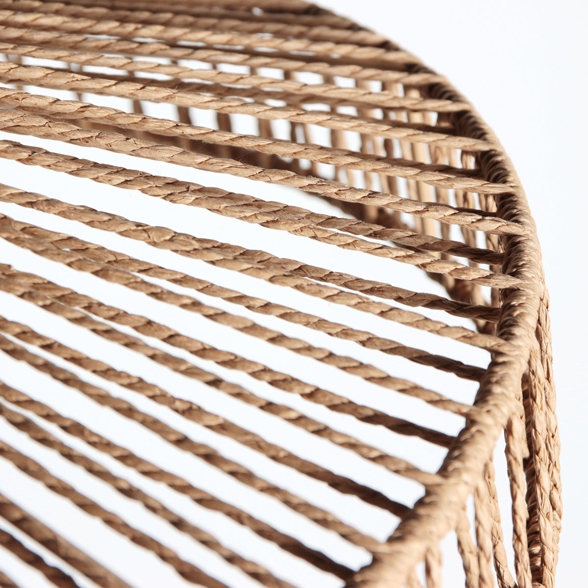 Twine K2022DS – abat-jour transparent en corde Ø50 crème/beige