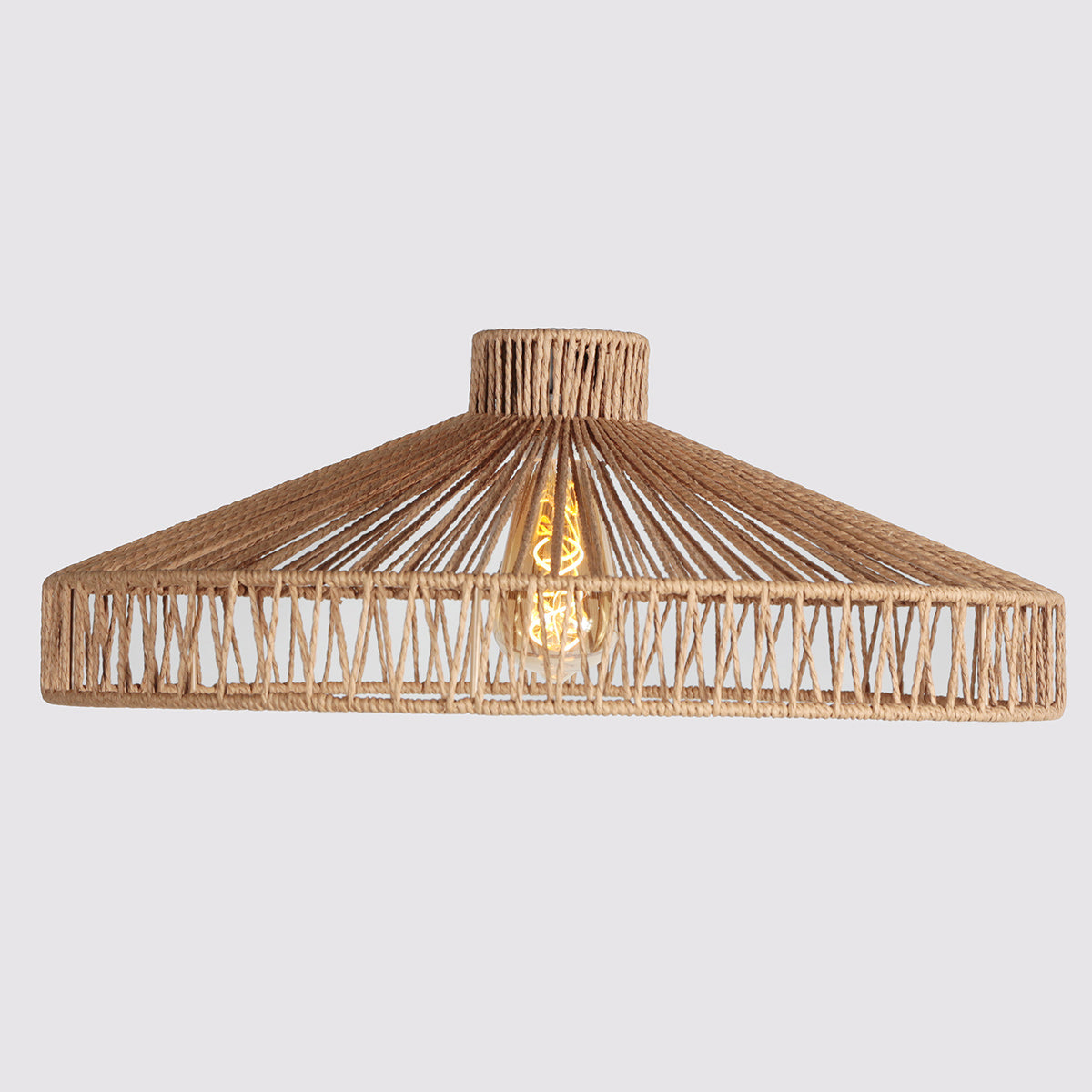 Twine K2022DS – abat-jour transparent en corde Ø50 crème/beige