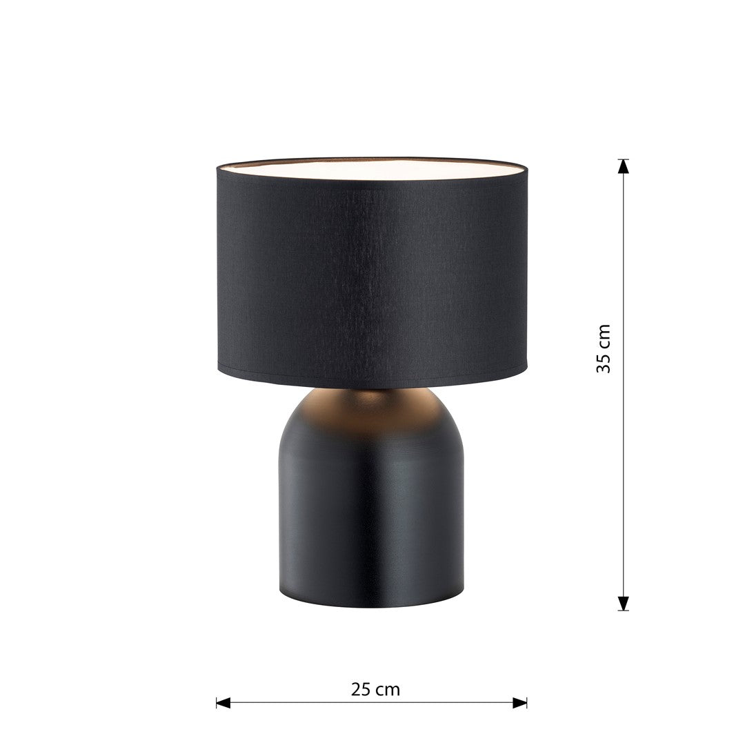 Lampe à poser Aspen 1 lumière noire et blanche