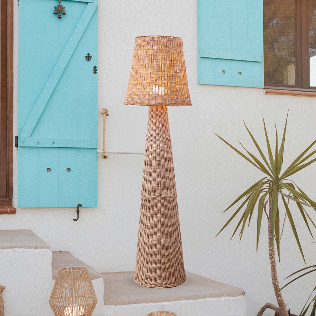 Lampadaire Lola 165 Nature en fibres naturelles