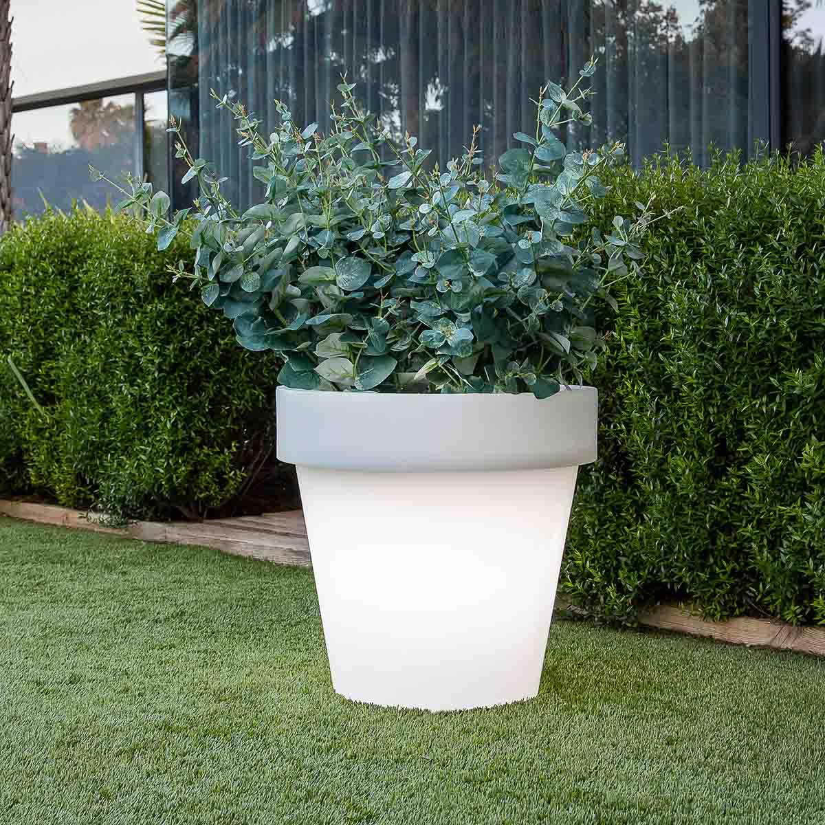 Jardinière lumineuse ronde Magnolia