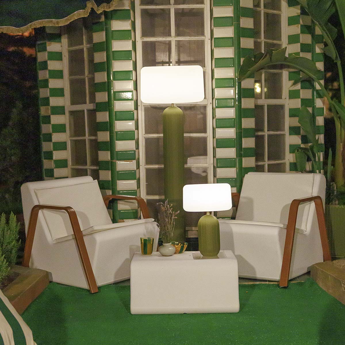 Lampadaire solaire Phoebe 140, style Art déco