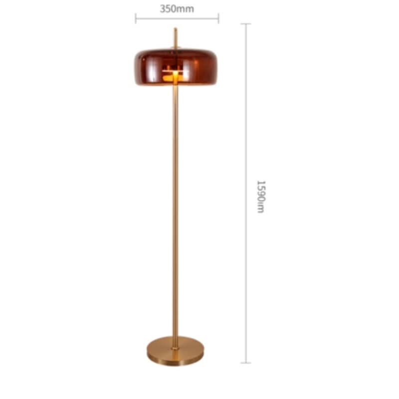 Lampadaire design arrondie en verre fumé Chandelier | Designix - Luminaire Default Title - https://designix.fr