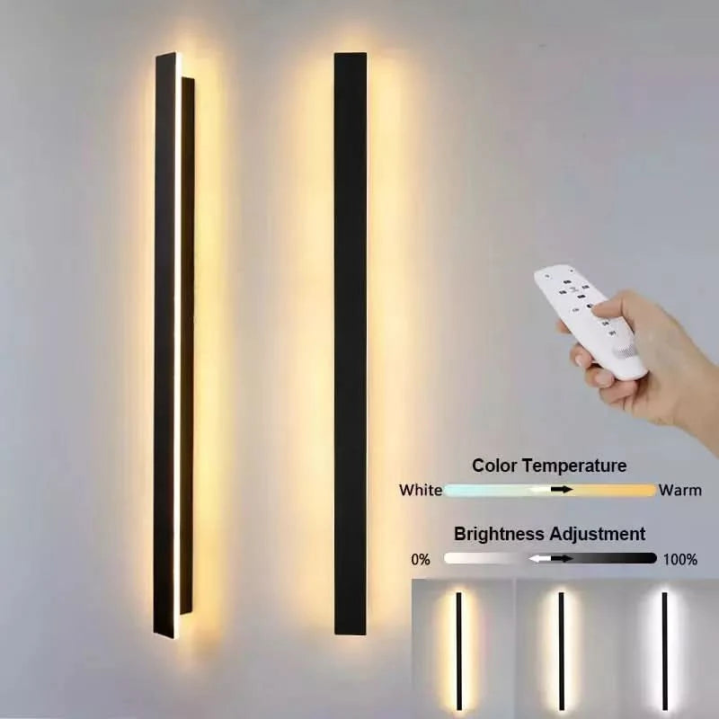 Schéma de réglage avec télécommande, températures de couleur et intensité variable pour l'applique.
