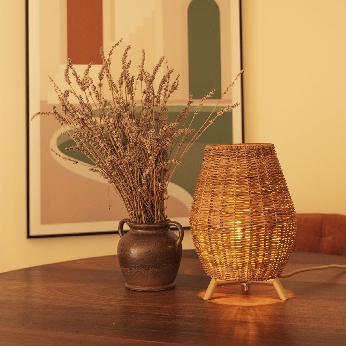 Lampe à poser Saona 30 en fibres naturelles