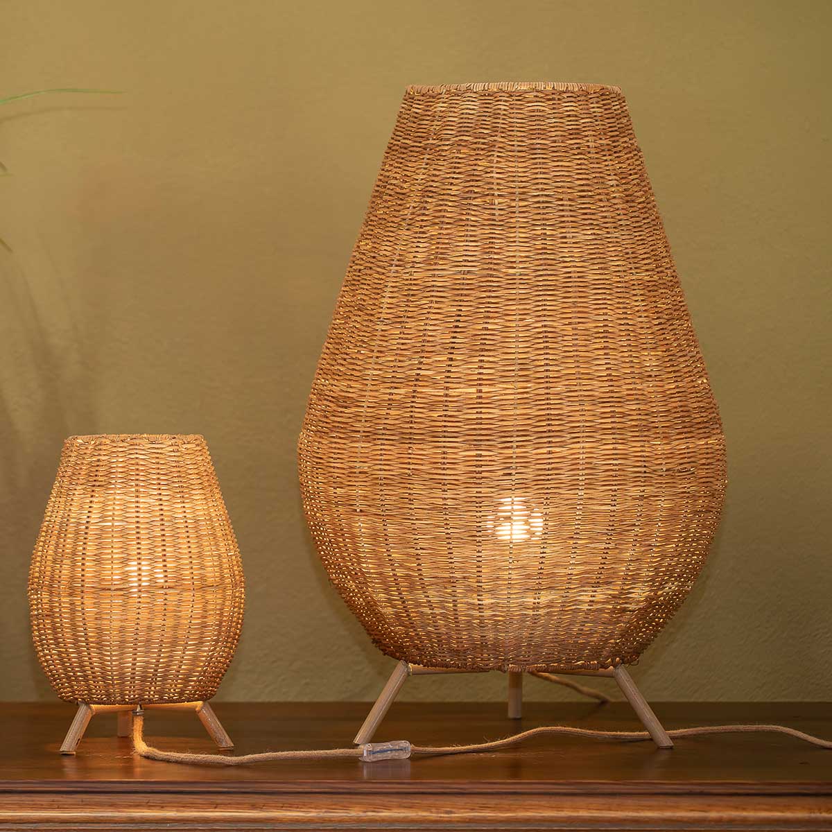 Lampe décorative Saona 70 In and Out en fibres naturelles
