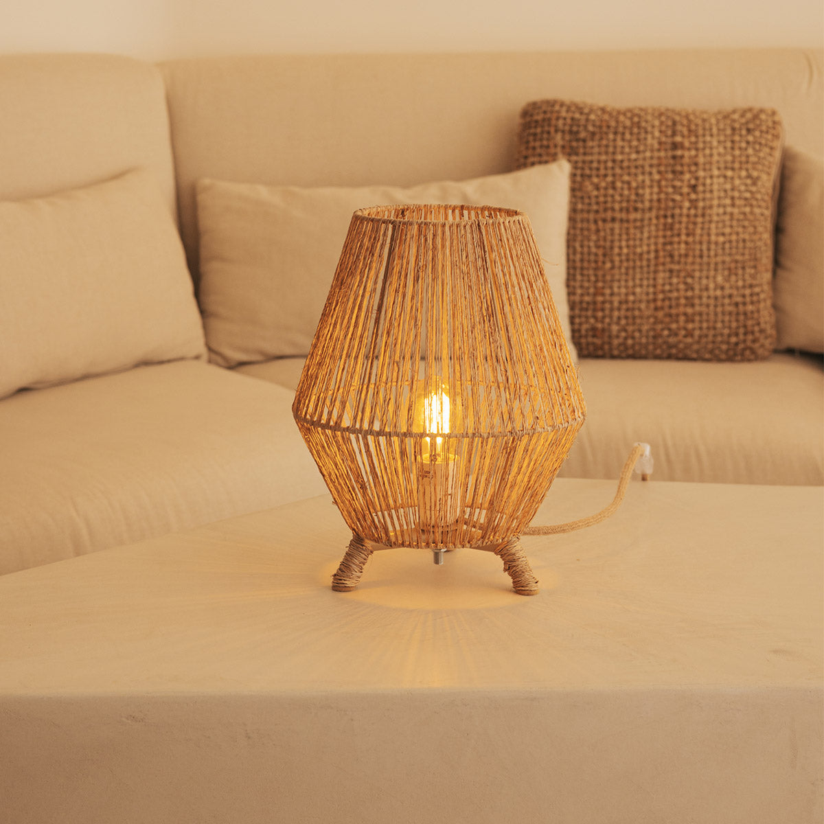 Lampe à poser Sisine 30 en fibres naturelles