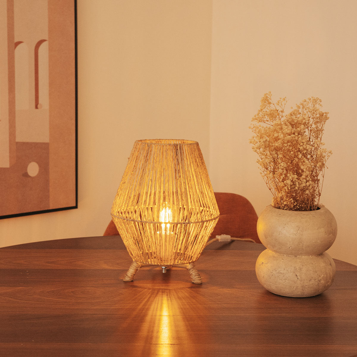 Lampe à poser Sisine 30 en fibres naturelles