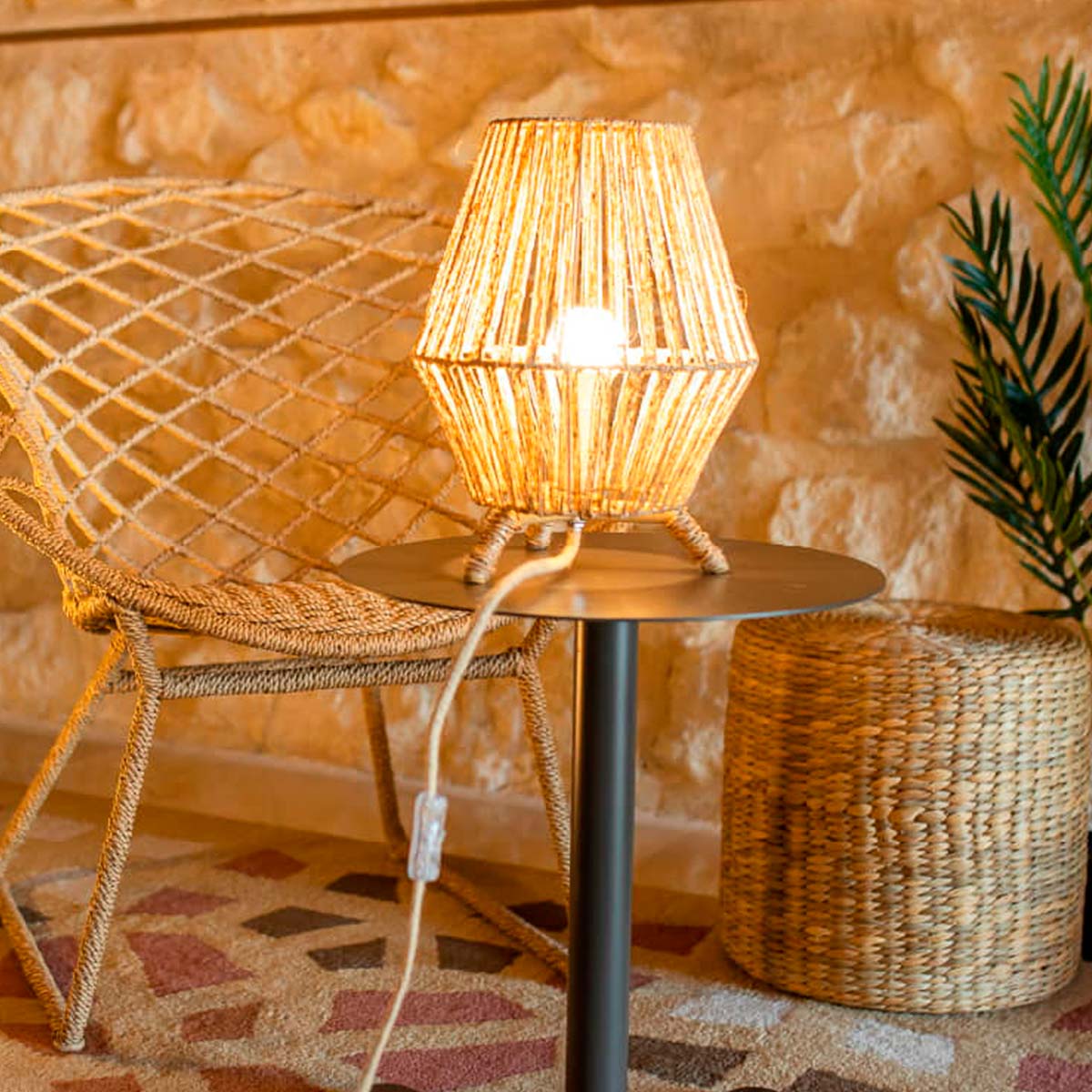 Lampe à poser Sisine 30 en fibres naturelles