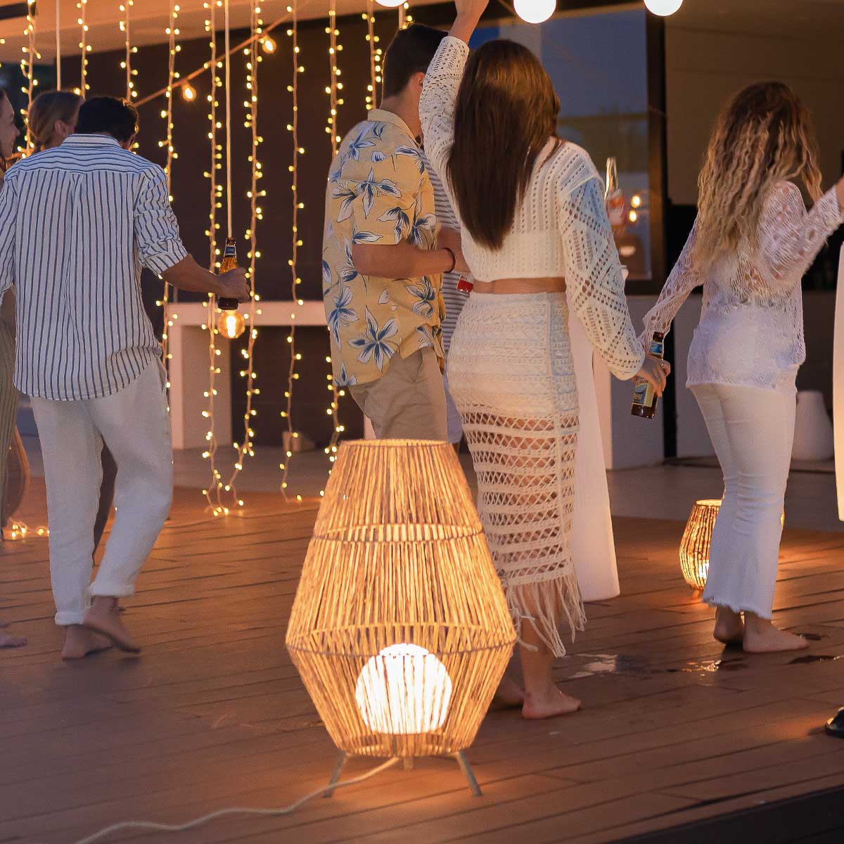 Lampe décorative Sisine 70 en fibres naturelles