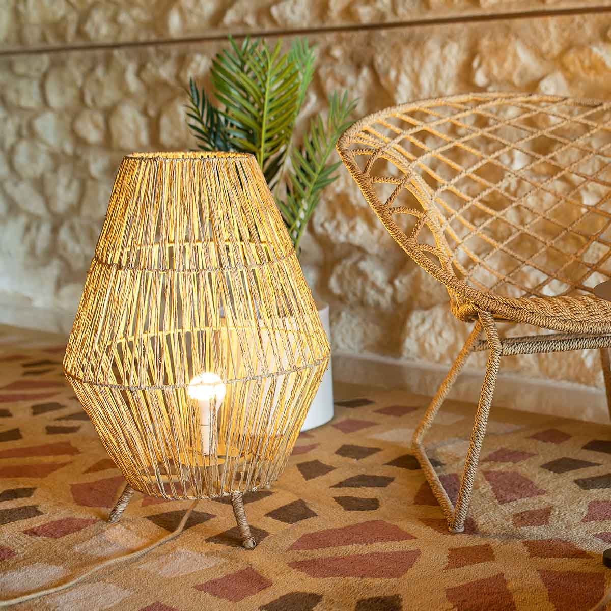Lampe décorative Sisine 70 In and Out en fibres naturelles