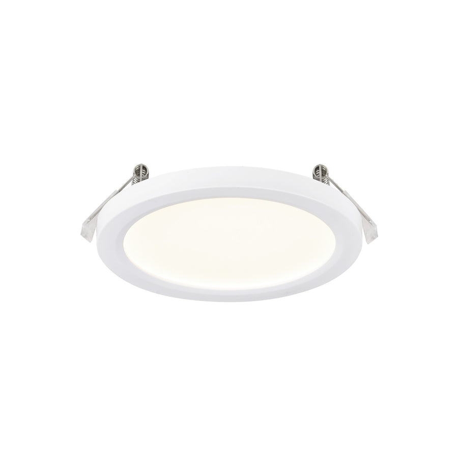vue plongeante montrant la collerette blanche et le diffuseur opalin central