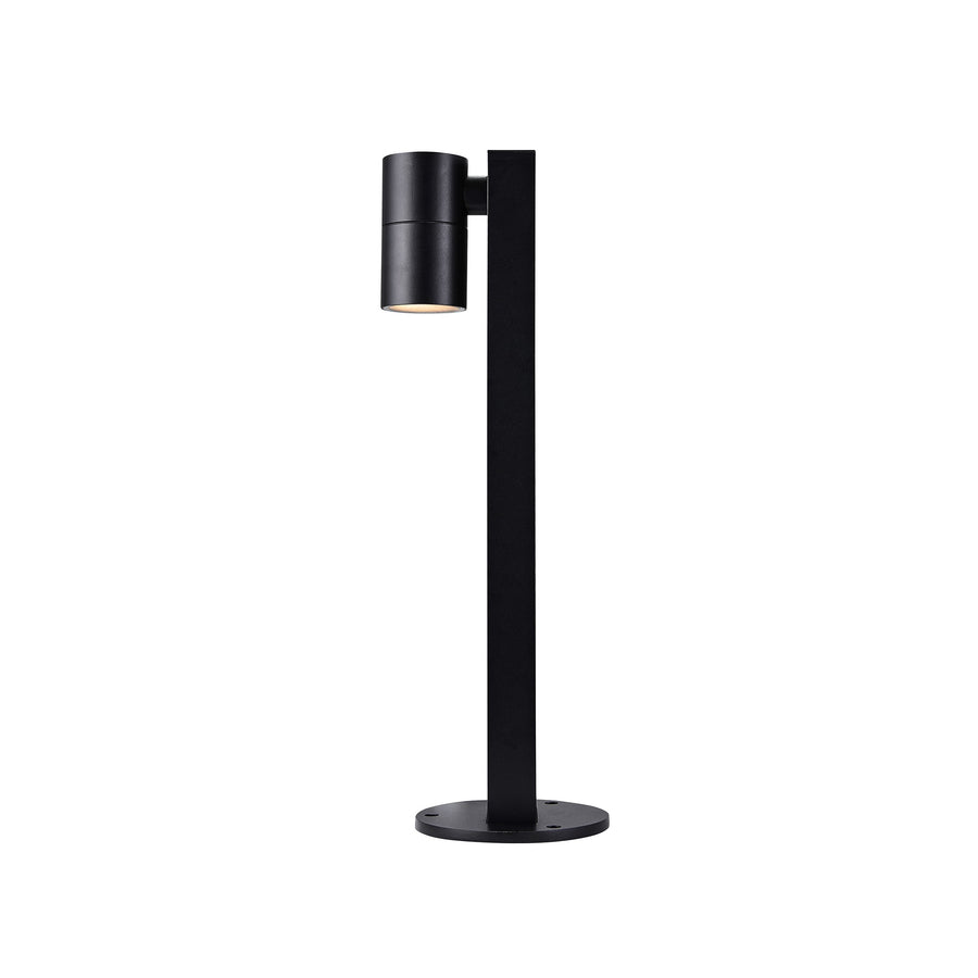 Profil de la borne noire avec projecteur cylindrique dirigé vers le bas.