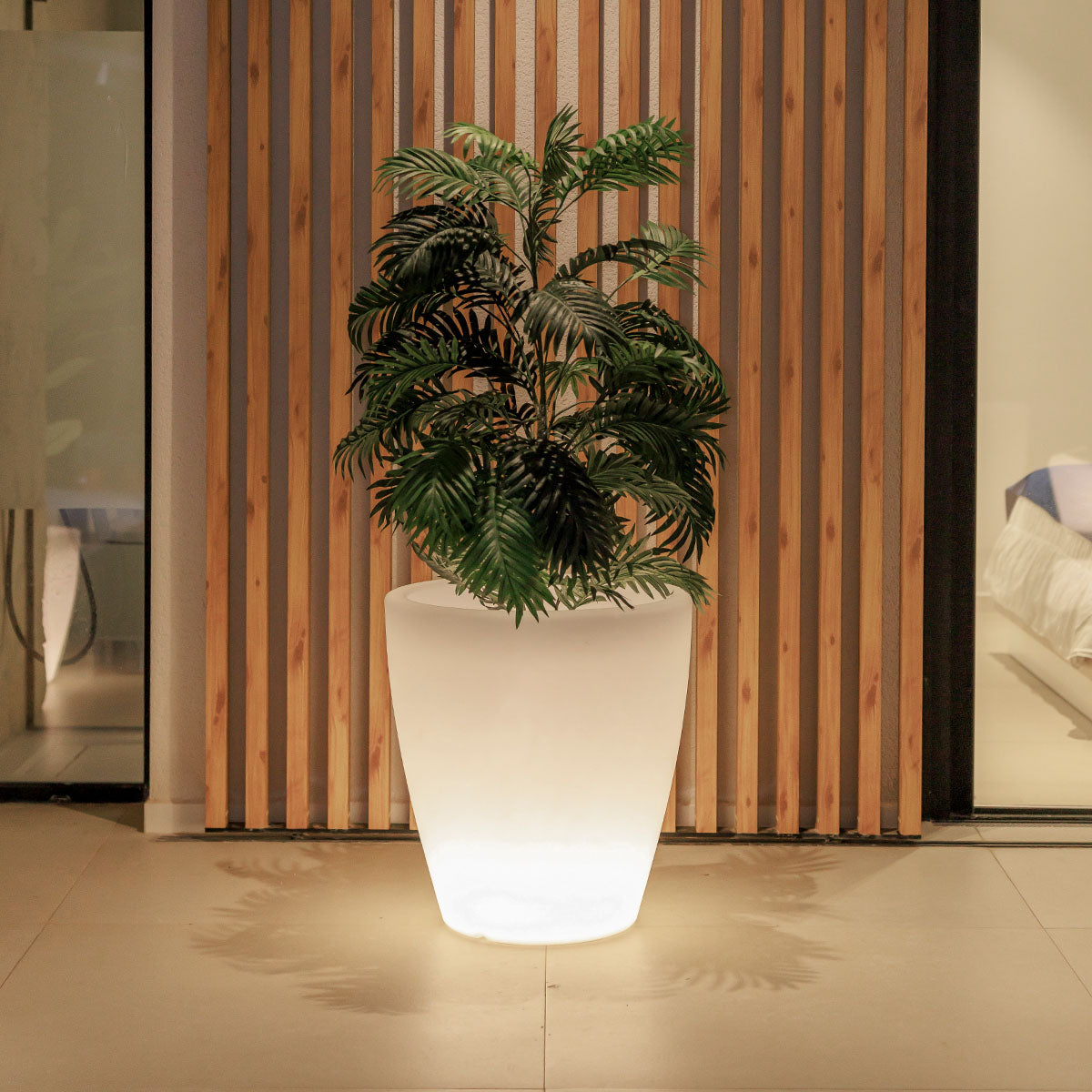 Jardinière lumineuse ronde Violeta