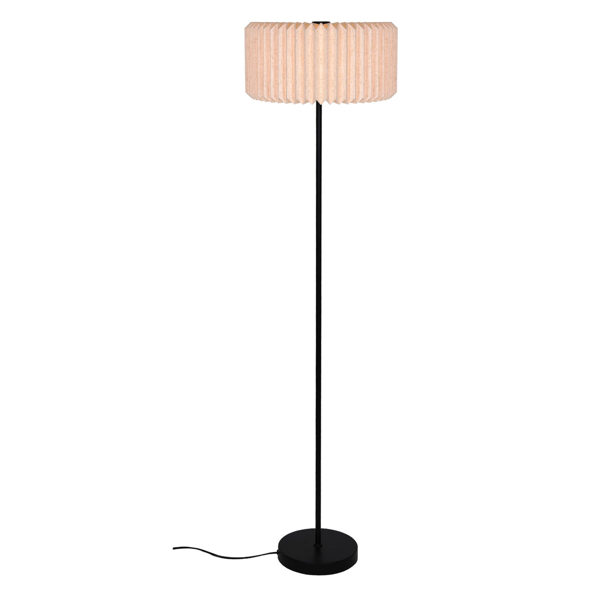 Lampadaire Vivienne noir, tissu