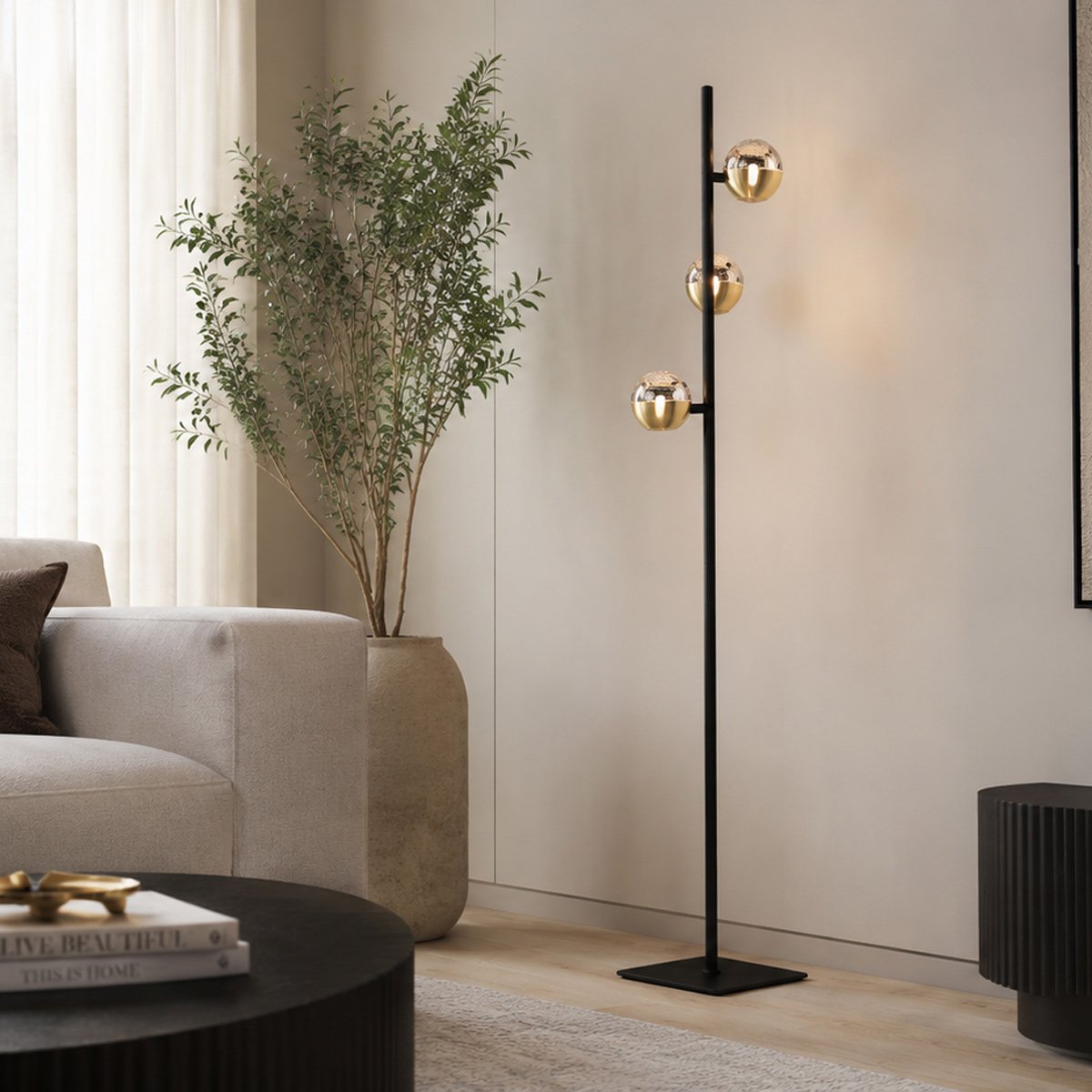 Lampadaire Belluno doré