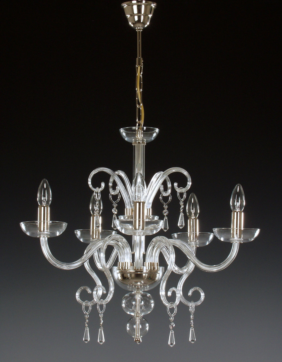 Lustre en verre transparent AL058