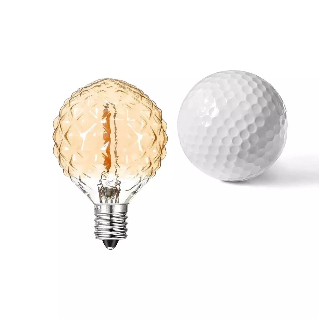 Ampoule à Filament LED E12 | Balle de Golf - Designix Ampoules LED Blanc Chaud