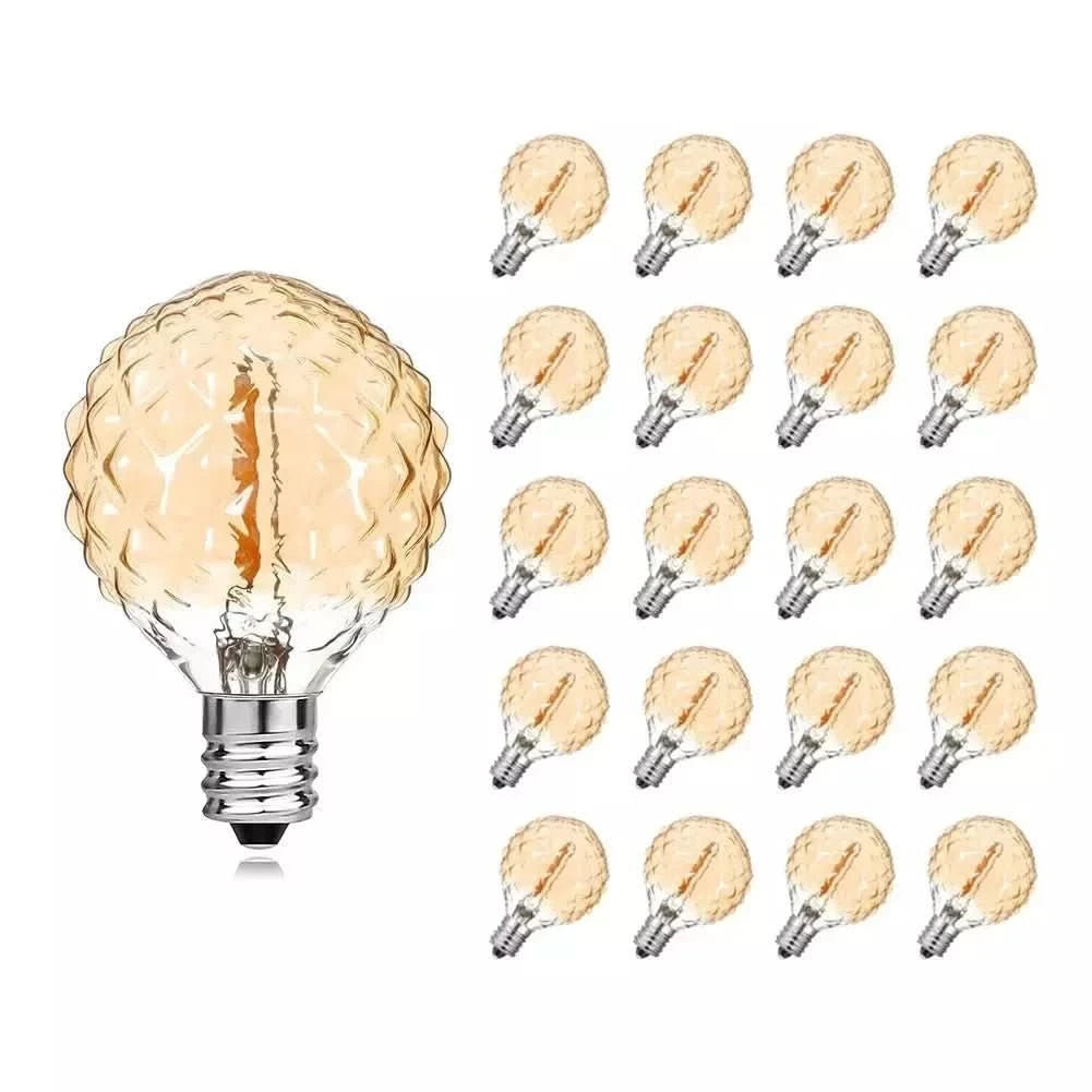 Ampoule à Filament LED E12 | Balle de Golf - Designix Ampoules LED Blanc Chaud