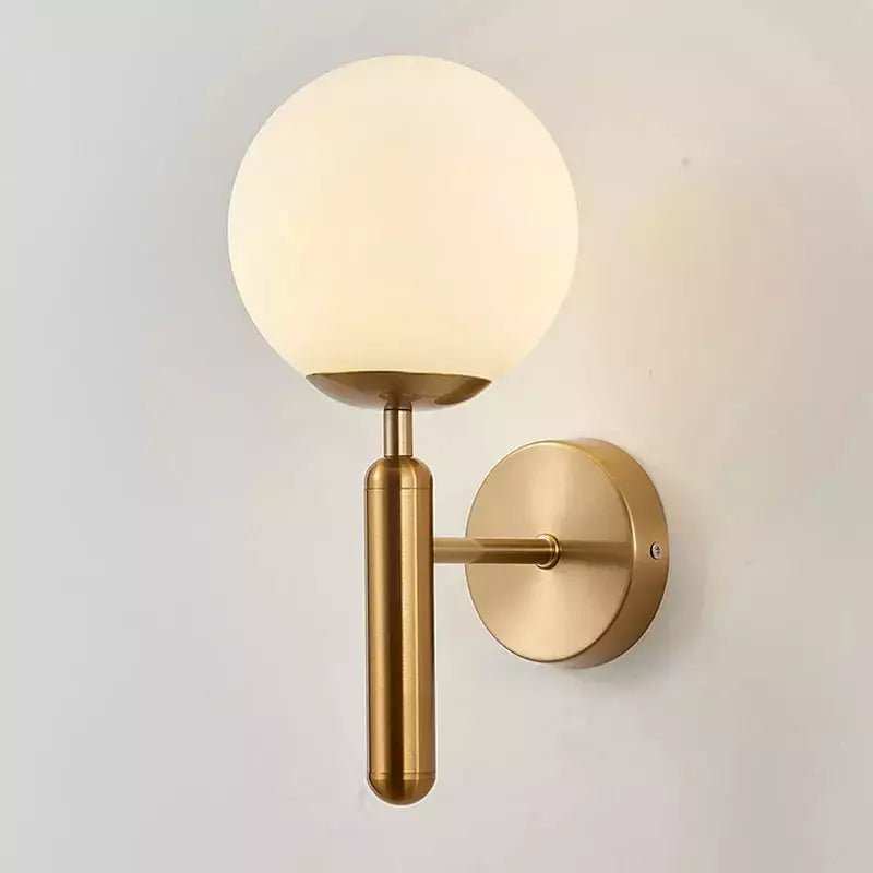 Applique Boule en Verre Design | Halo - Designix Applique Murale Or Blanc Chaud