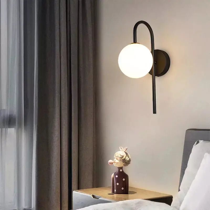 Applique Boule Salle de Bain Moderne | Luminance - Designix Applique Murale Noir Blanc Chaud