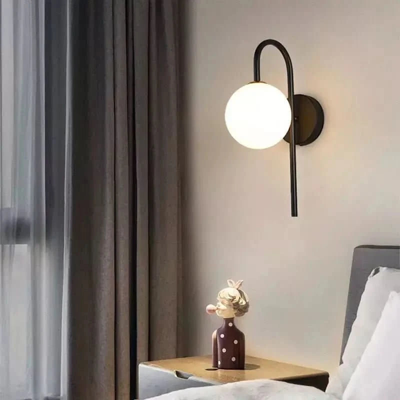 Applique Boule Salle de Bain Moderne | Luminance - Designix Applique Murale Noir Blanc Chaud
