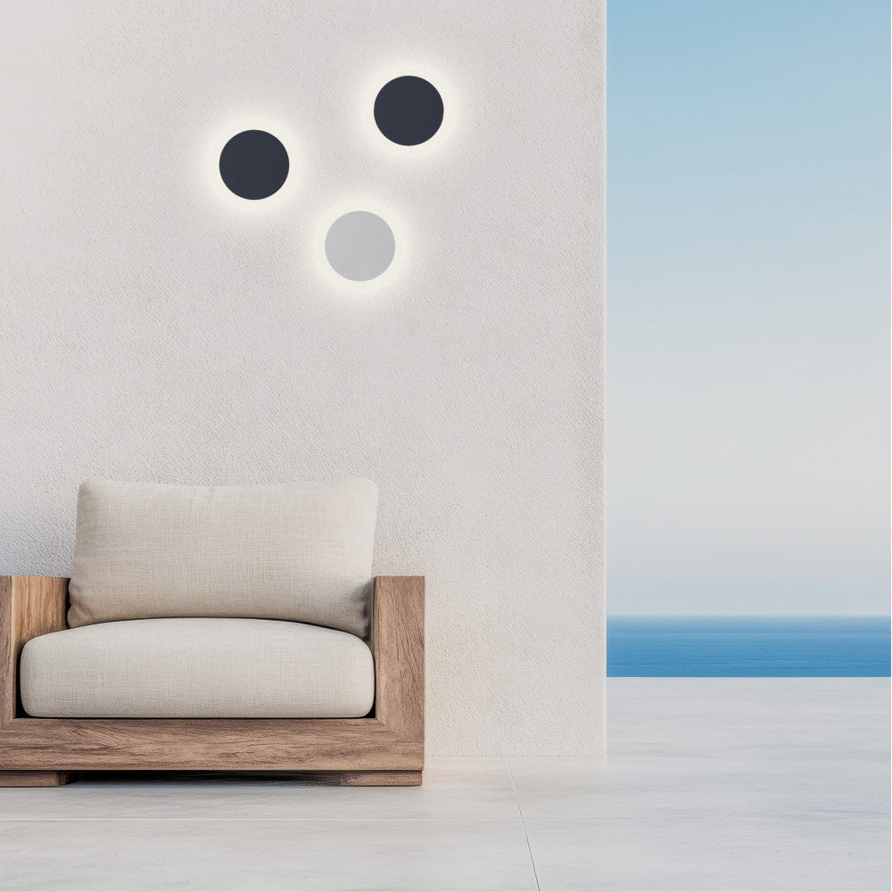 Applique Exterieure ZAMBELIS D165 8W IP65 DESIGN Noir Sable E305
