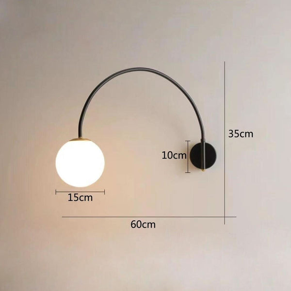 Applique Murale Arc Boule | Éclat Moderne