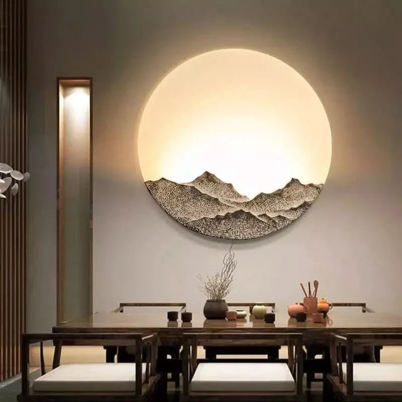 Applique Murale Art Déco Chinoise | Lumière Sereine - Designix Applique Murale Diamètre 30cm