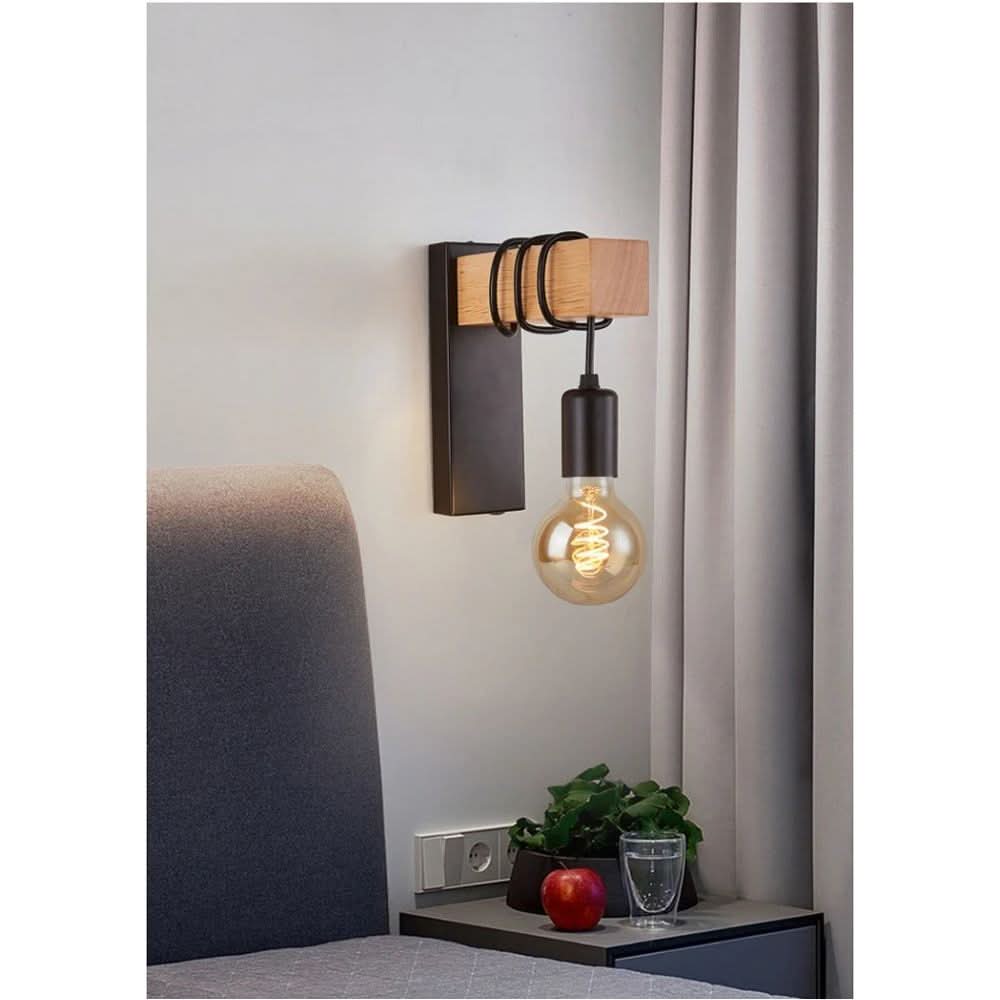 Applique Murale Bois et Noir | Blyn - Designix Applique Murale