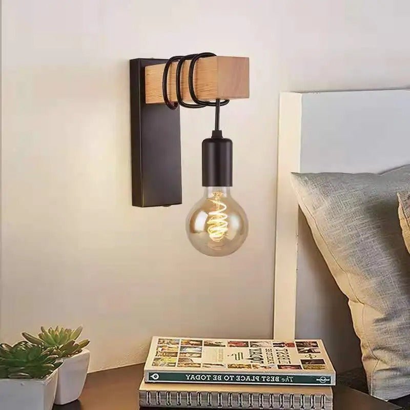 Applique Murale Bois et Noir | Blyn - Designix Applique Murale