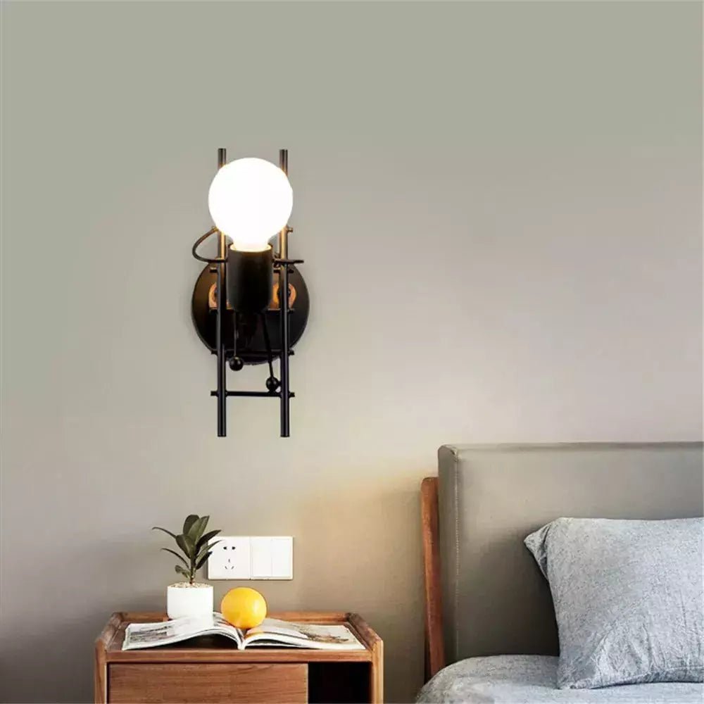 Applique Murale Bonhomme | Silhouette Lumineuse - Designix Applique Murale Escalade | Blanc Blanc Chaud