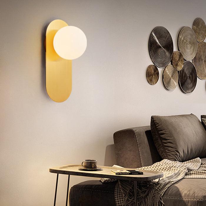 Applique Murale Boule Blanche | PureLumière - Designix Applique Murale Noir Blanc Chaud
