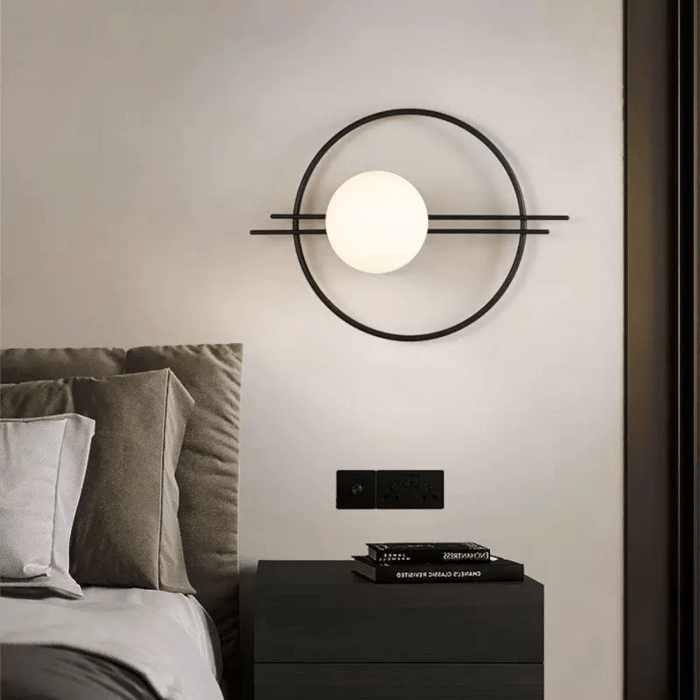 Applique Murale Cercle | Éclat Moderne - Designix Applique Murale Noir Blanc Chaud