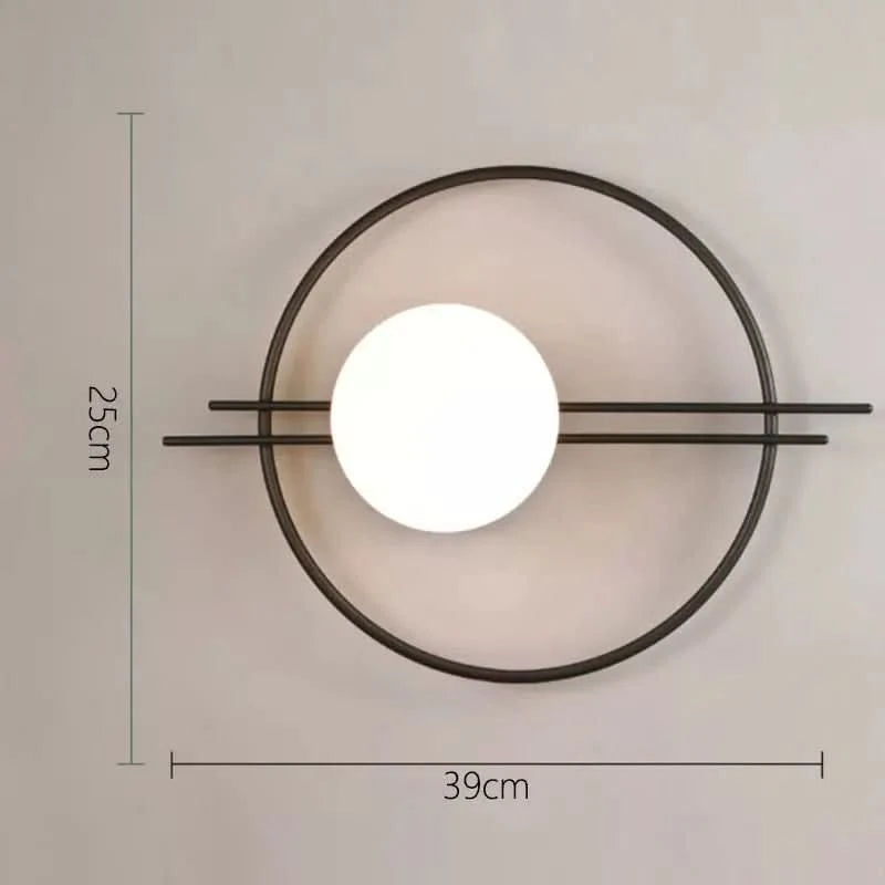 Applique Murale Cercle | Éclat Moderne - Designix Applique Murale Noir Blanc Chaud