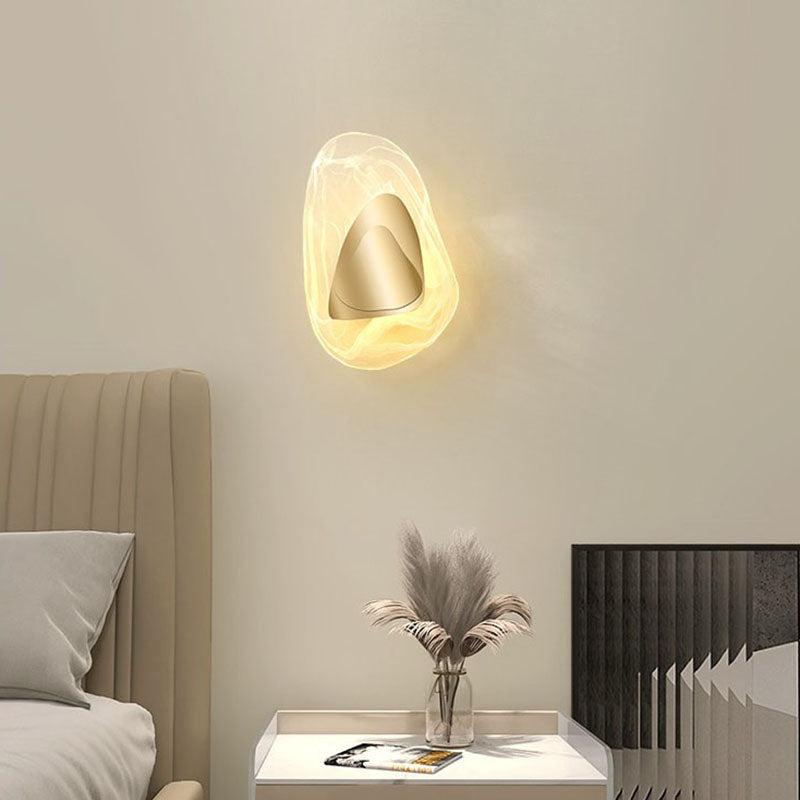 Applique Murale Chambre Moderne | Lueur Cristalline - Designix Applique Murale Noir Blanc Chaud (3200K)