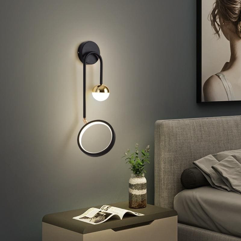 Applique Murale Chambre Moderne | Ziro - Designix Applique Murale Noir Simple Gauche