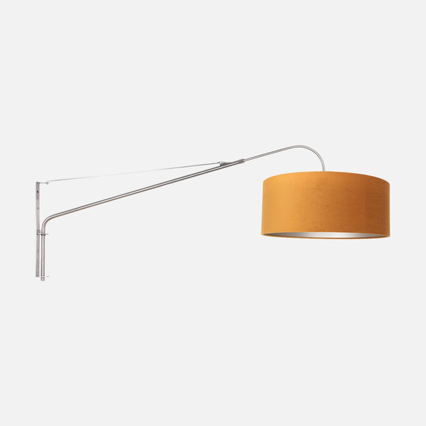 Applique murale chic en velours doré, arc acier réglable Ø 50 cm | Elegant Classy