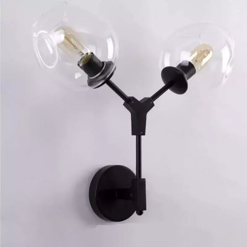 Applique Murale Double Éclairage | Duo Lumineux - Designix Applique Murale Noir Ambre