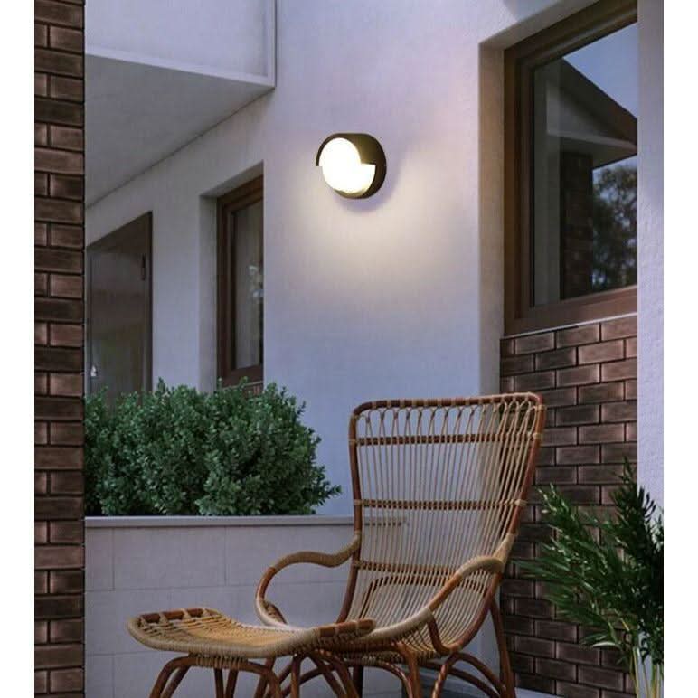 Applique Murale Extérieur Ronde | Halo - Designix Applique murale extérieur Blanc Froid