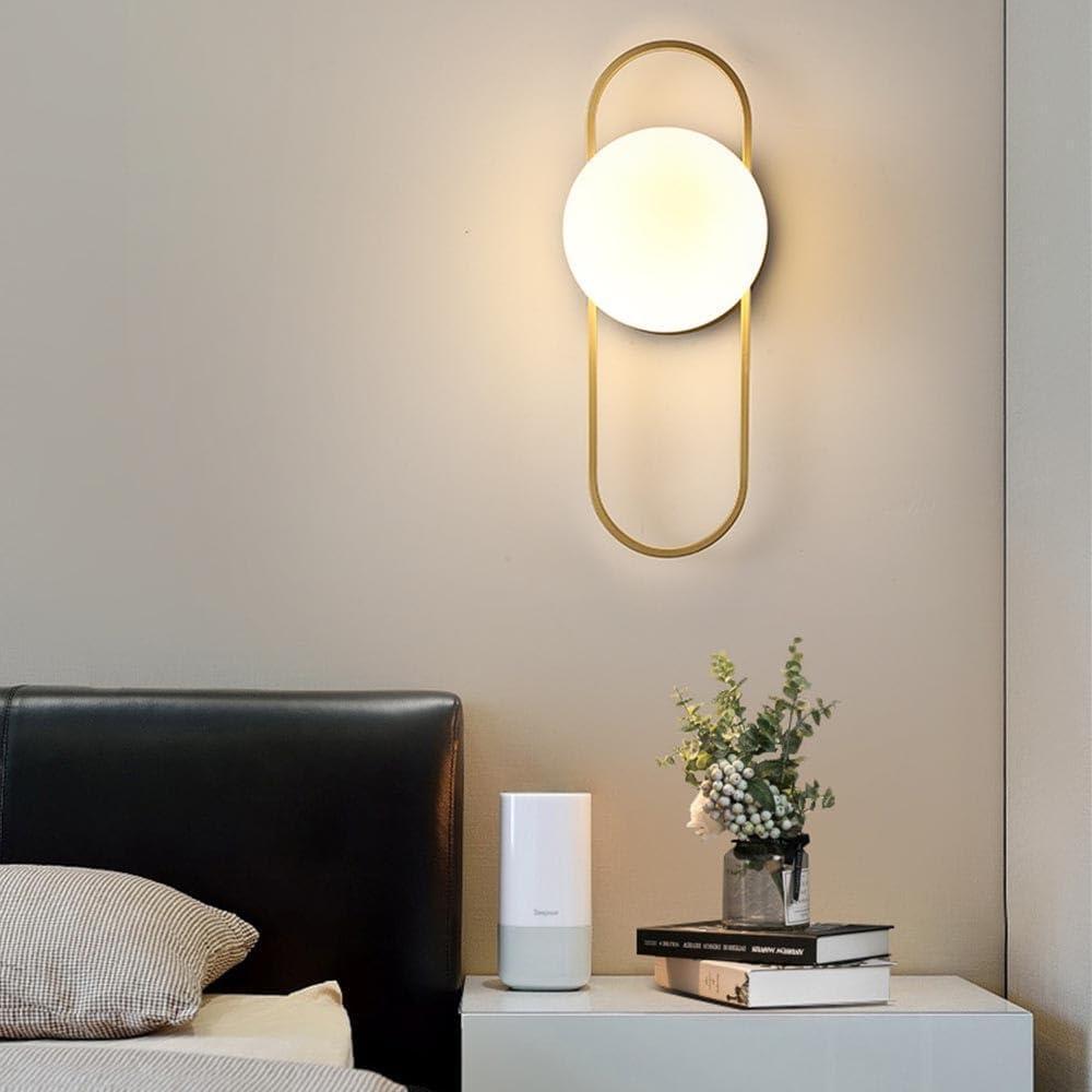 Applique Murale Globe | Lumière Céleste - Designix Applique Murale Fond Noir Blanc Chaud