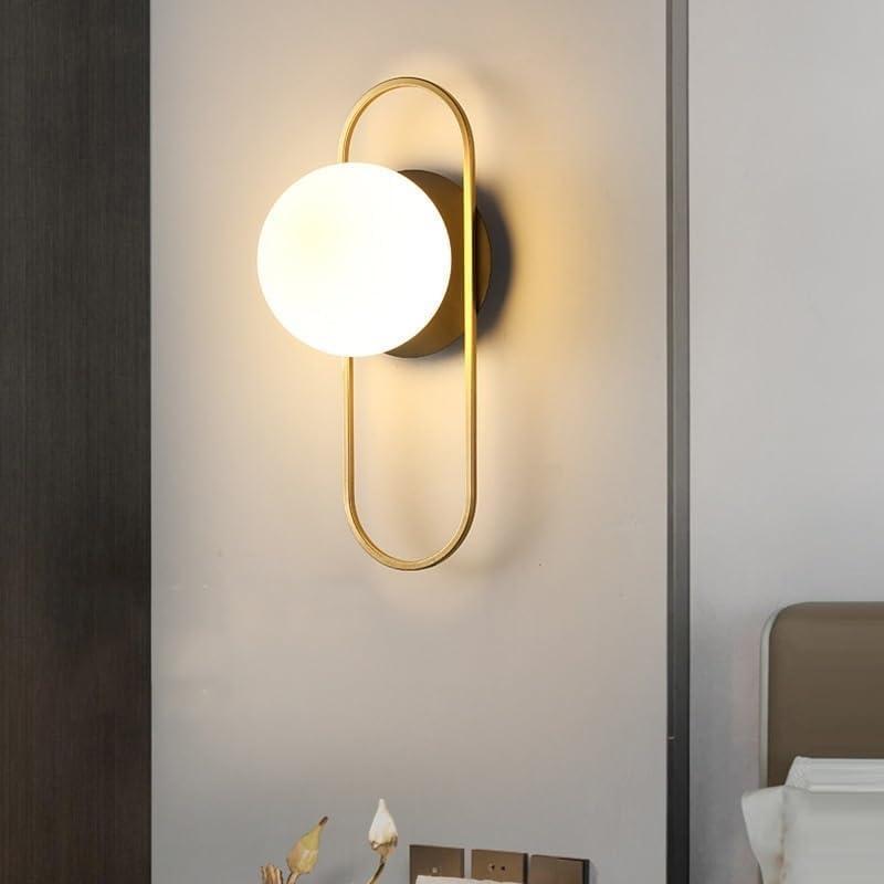 Applique Murale Globe | Lumière Céleste - Designix Applique Murale Fond Noir Blanc Chaud