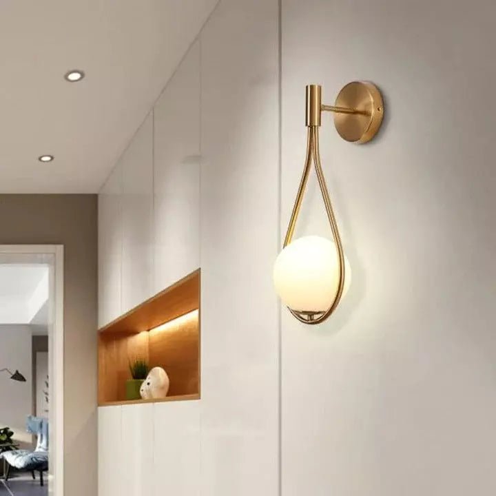 Applique Murale Goutte d'Eau | Cascade Lumineuse - Designix Applique Murale Or Blanc Froid