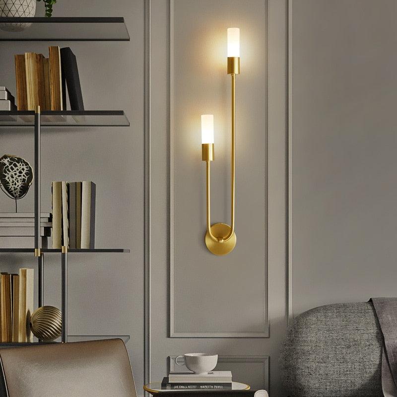 Applique Murale LED Salon | Fira - Designix Applique Murale Or Or Gauche