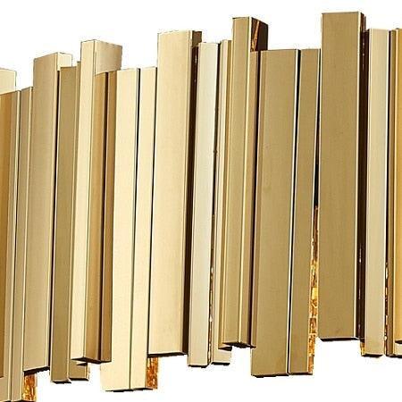 Applique Murale Moderne LED | Lumière Cristalline - Designix Applique Murale Doré 25x46cm Blanc Chaud 3000K