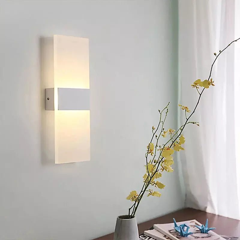 Applique Murale Rectangulaire | Éclat Minimaliste - Designix Applique Murale Noir Blanc Chaud