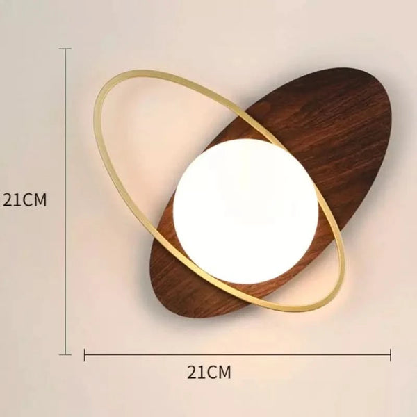 Applique Murale Salon Bois Boule | Éclat Naturel