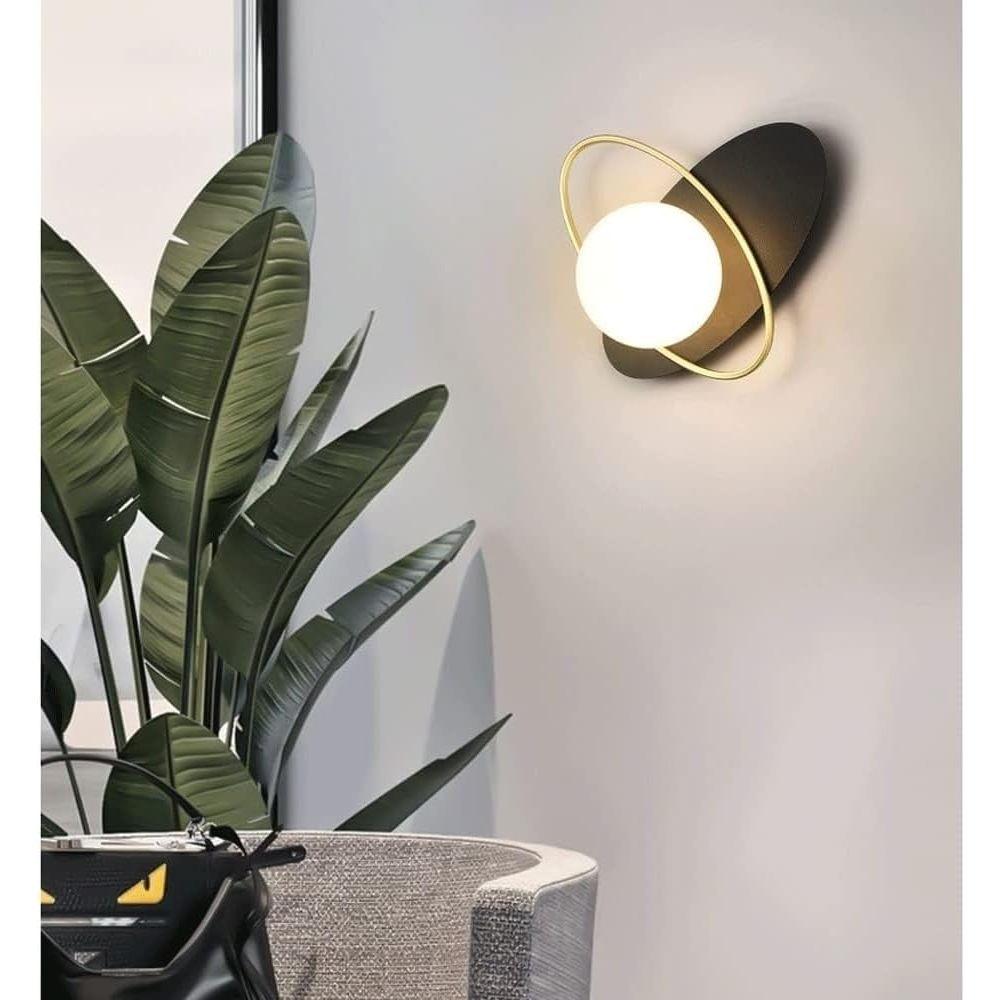 Applique Murale Salon Bois Boule | Éclat Naturel - Designix Applique Murale Bois Sombre Blanc Chaud
