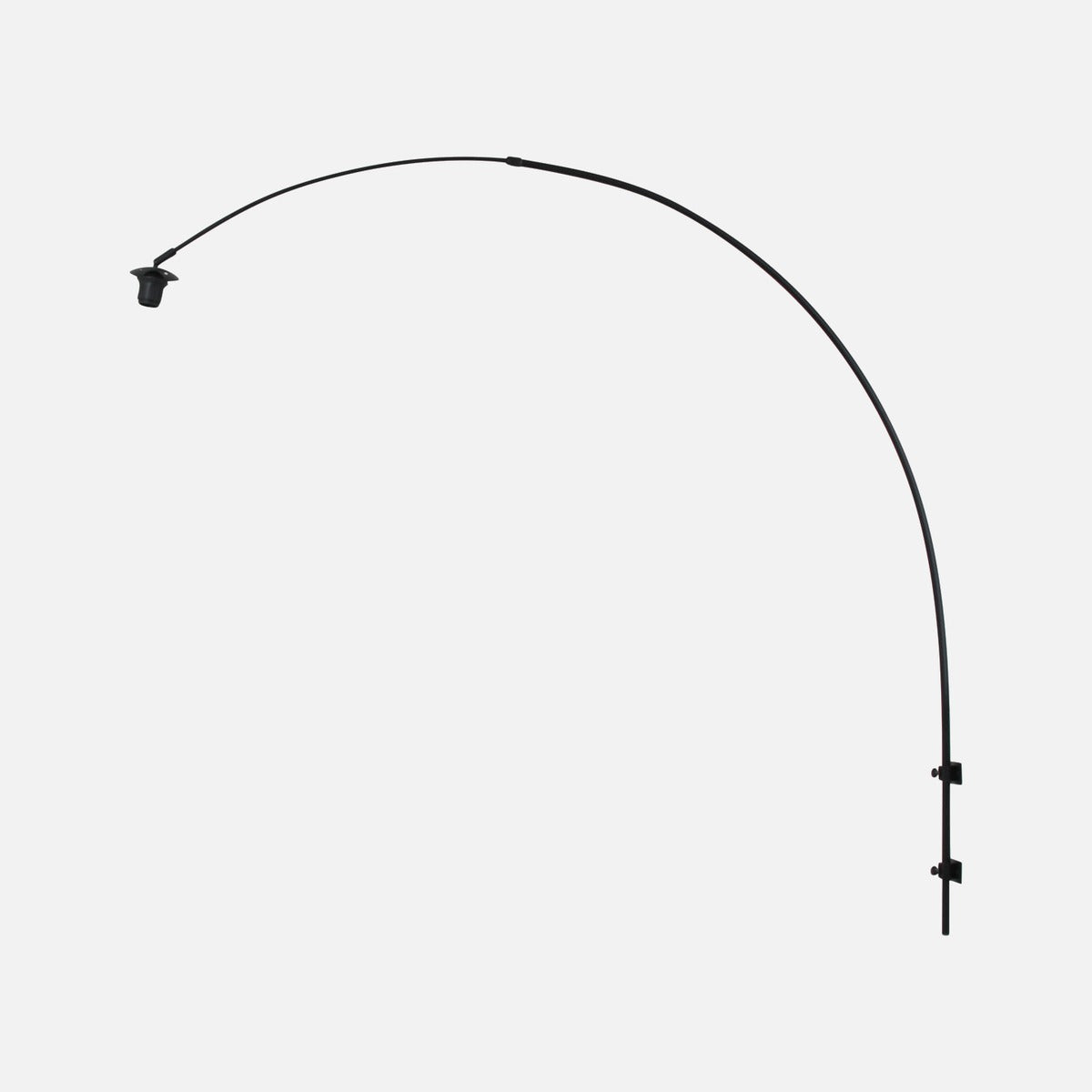 Applique murale arc noire sans abat-jour Arko, bras mural réglable 115-160 cm pour salon – Designix.fr