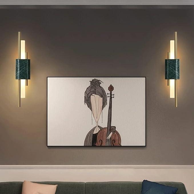 Applique Murale Scandinave Doré | Éclat de Marbre - Designix Applique Murale Blanc 50x10 cm Blanc Chaud